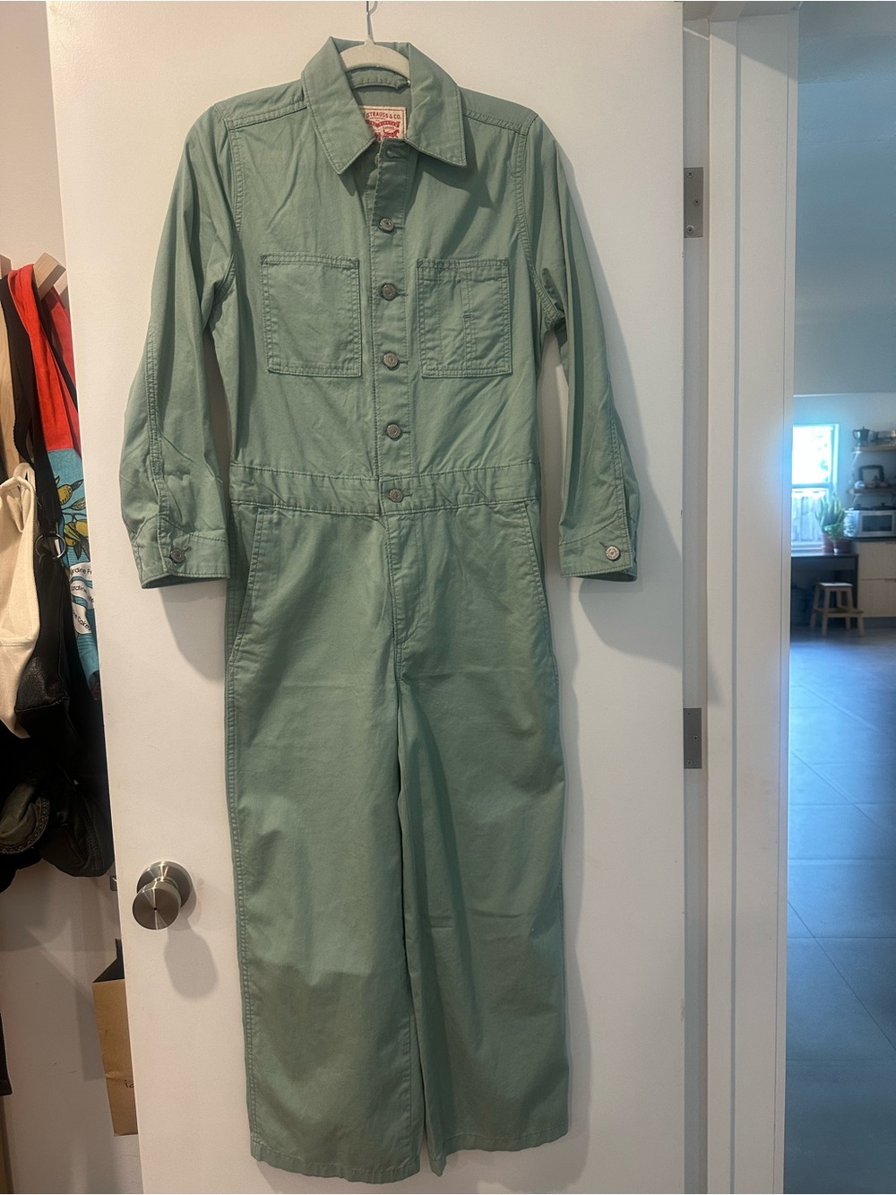 Levi's Sage Green Women Utility One-Piece Jumpsuit